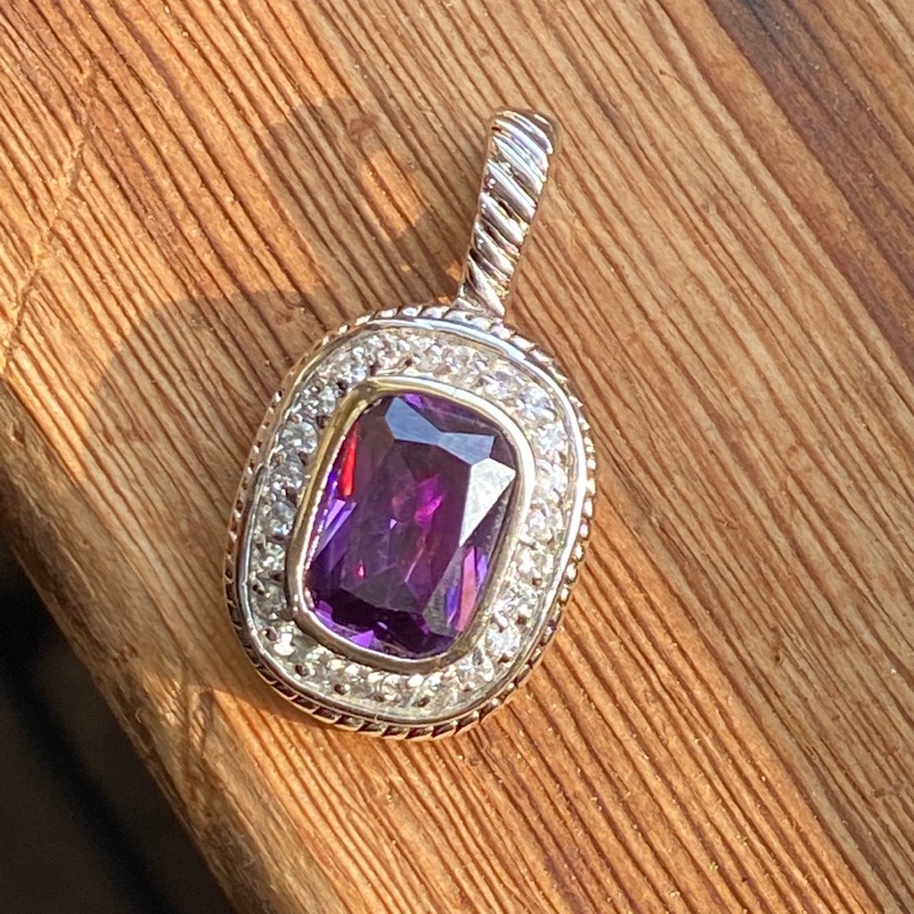 David Yurman Style Amethyst Pendant